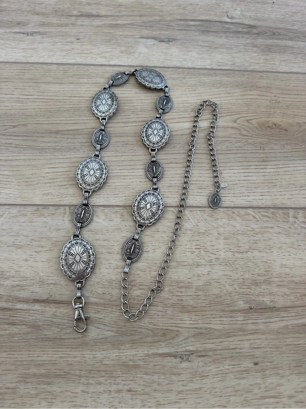 wild fable - Concho Chain Belt (nickel finish)